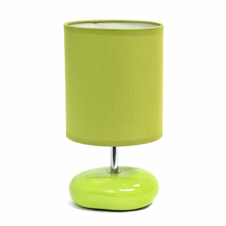 CREEKWOOD HOME 10.24-in. Traditional Mini Round Rock Table Lamp, Green CWT-2017-GR